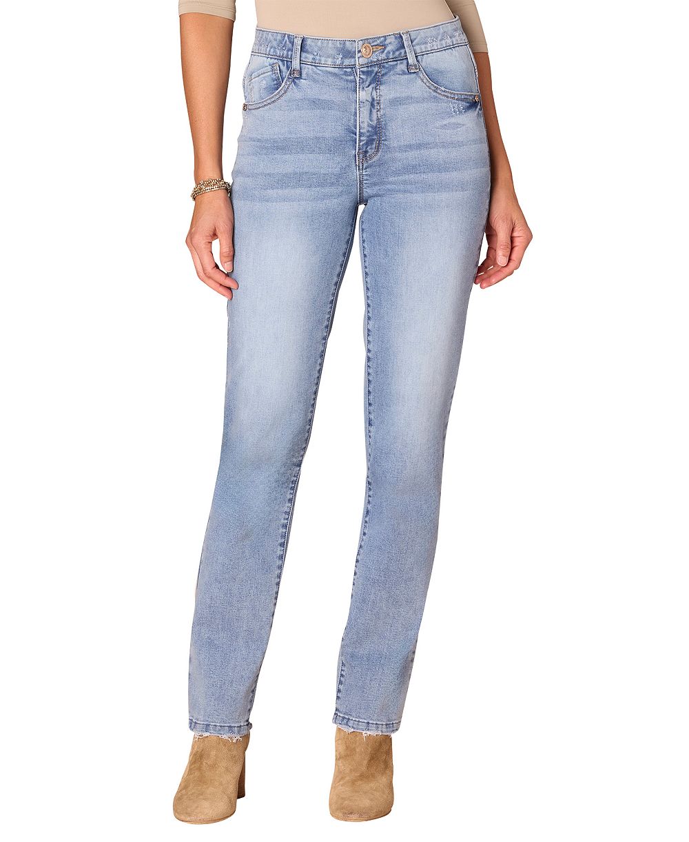 Democracy Petite High-Rise Straight-Leg Jeans