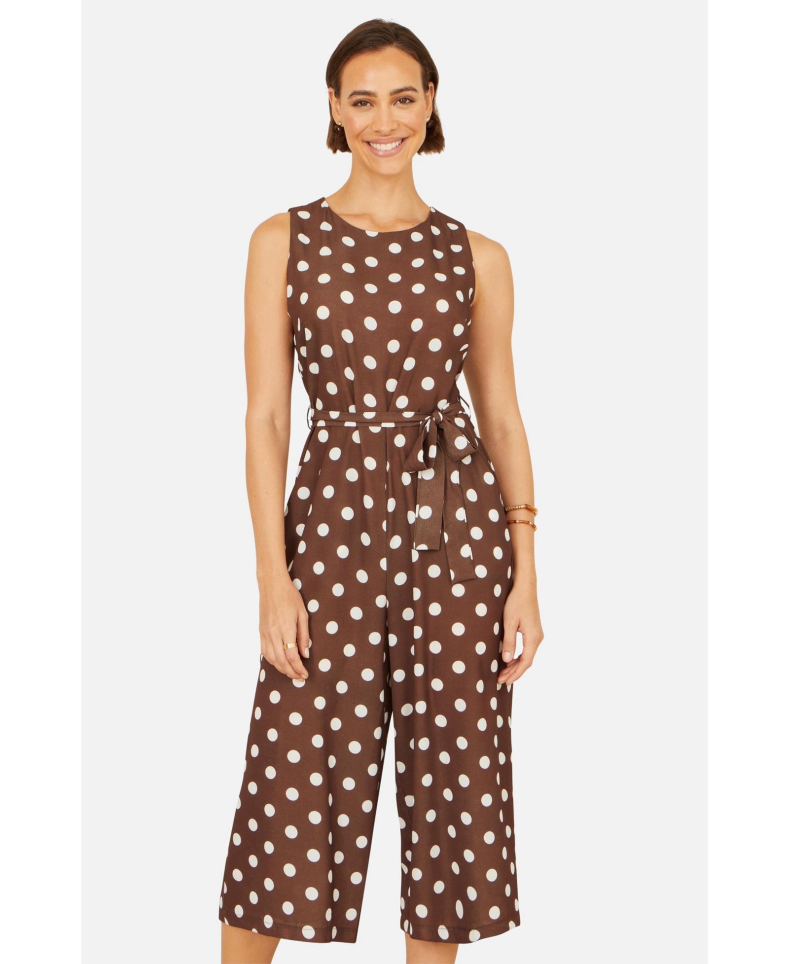 Yumi Женский Polka Dot Culotte Jumpsuit