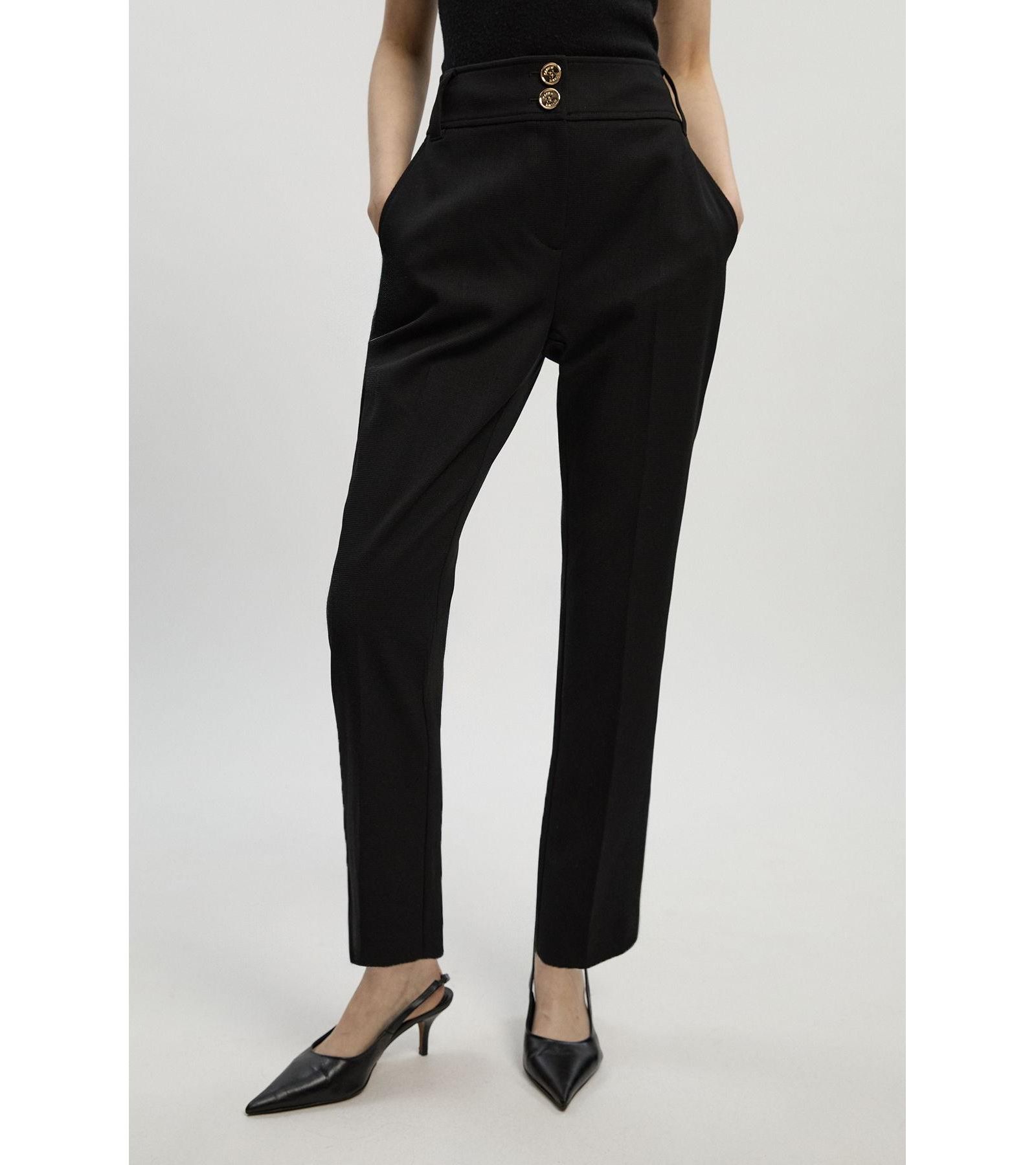 Karen Millen Женские текстурированные эластичные брюки прямые