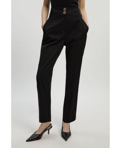 Karen Millen Женские текстурированные эластичные брюки прямые