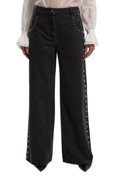 Женские джинсы Karen Millen Denim Studded Wide Leg