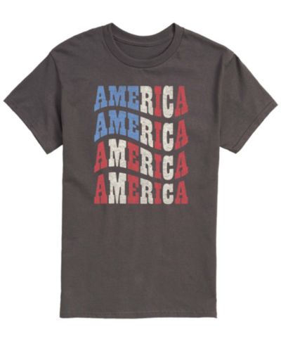 AIRWAVES Men's America Wavy Short-Sleeve Graphic T-Shirt