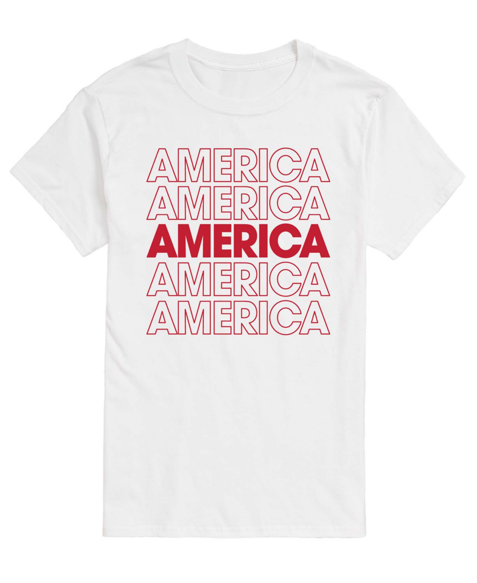 AIRWAVES Men's America Repeated Short-Sleeve Graphic T-Shirt
