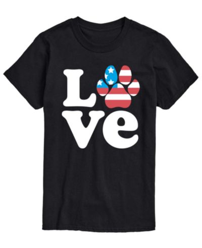 Мужская футболка AIRWAVES Men's Love America Paw с принтом