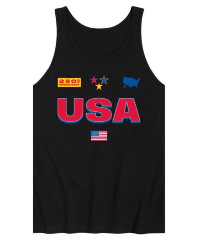 AIRWAVES Men's USA 250 Jersey Sleeveless Graphic Tank Top