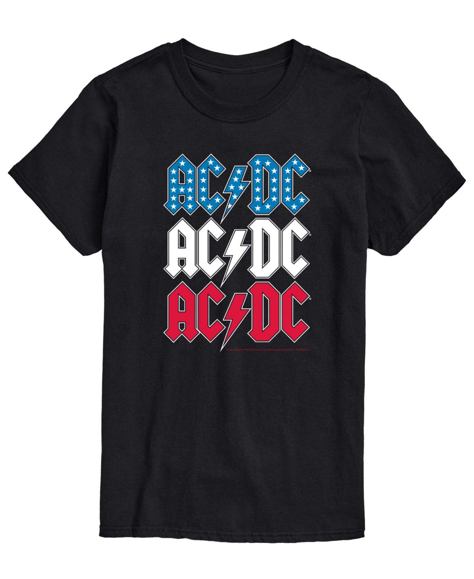 Мужская футболка AIRWAVES ACDC USA Stack с коротким рукавом и графическим принтом