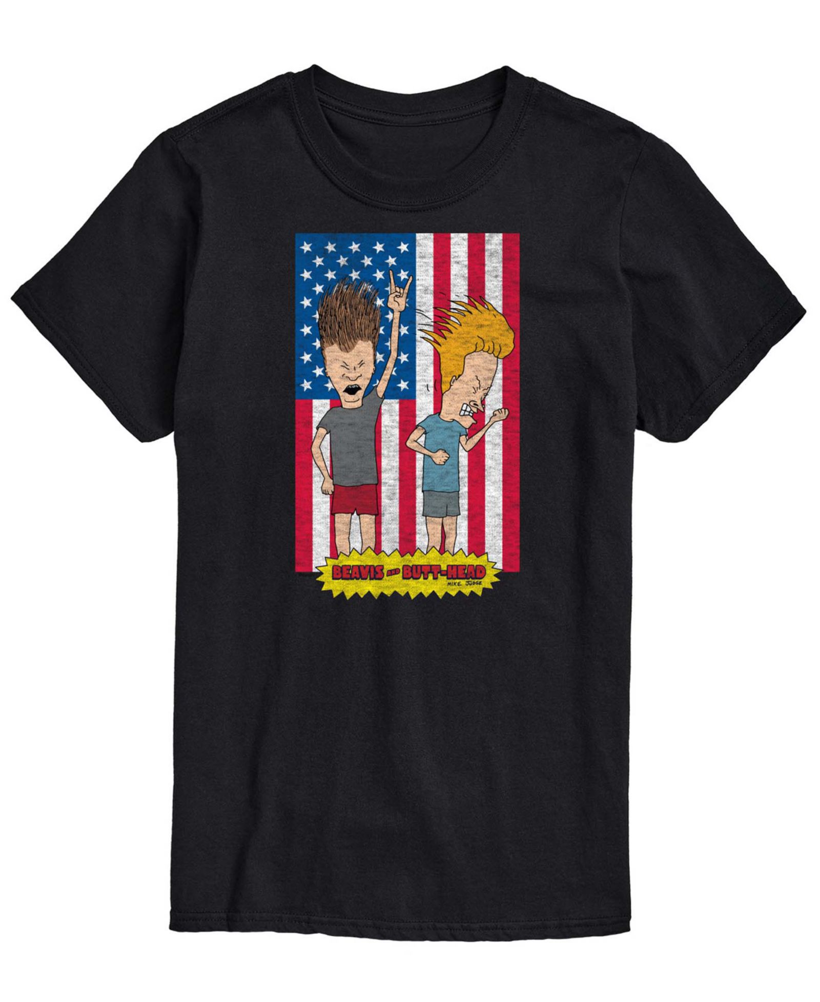 AIRWAVES Men's Beavis and Butthead Americana Graphic T-Shirt