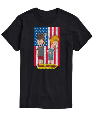AIRWAVES Men's Beavis and Butthead Americana Graphic T-Shirt
