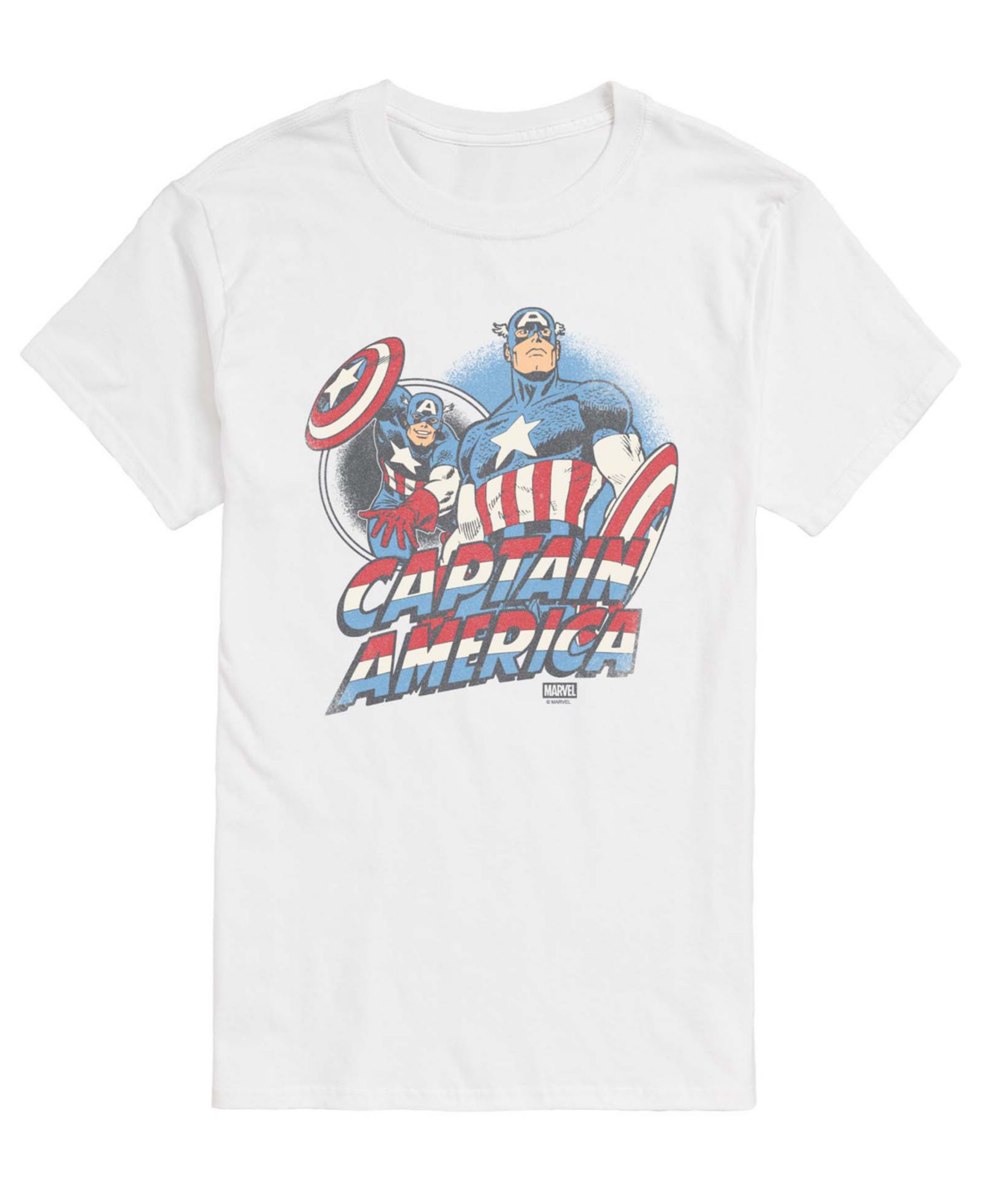 AIRWAVES Мужская футболка с принтом Captain America Short-Sleeve Graphic T-Shirt