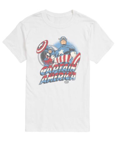 AIRWAVES Мужская футболка с принтом Captain America Short-Sleeve Graphic T-Shirt