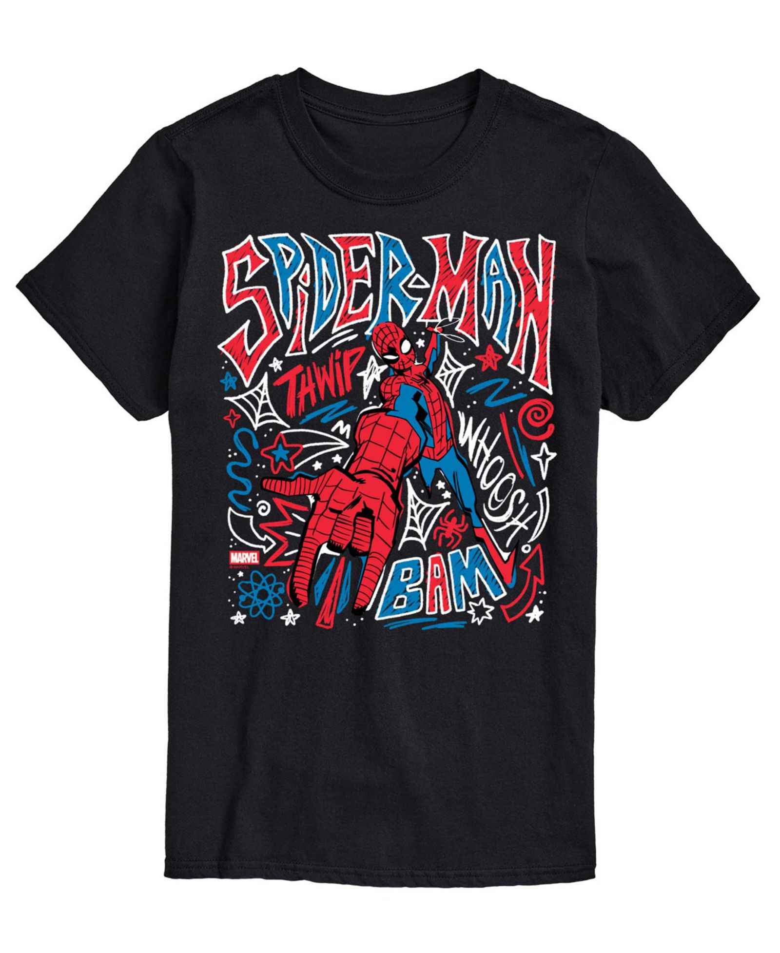 Мужская футболка AIRWAVES Spiderman Sketchy Doodles