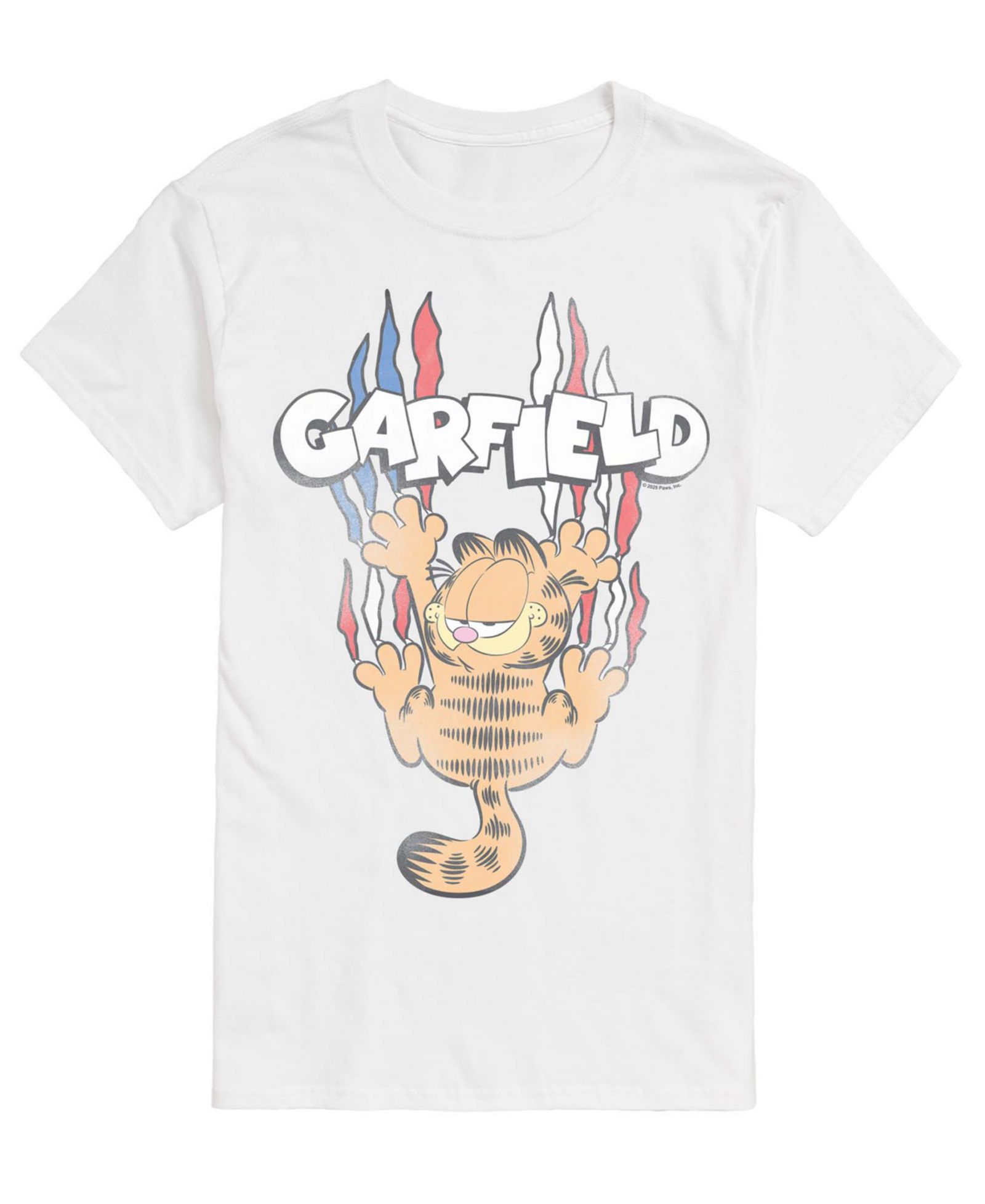 AIRWAVES Мужская футболка Garfield Americana с коротким рукавом, выстиранный эффект