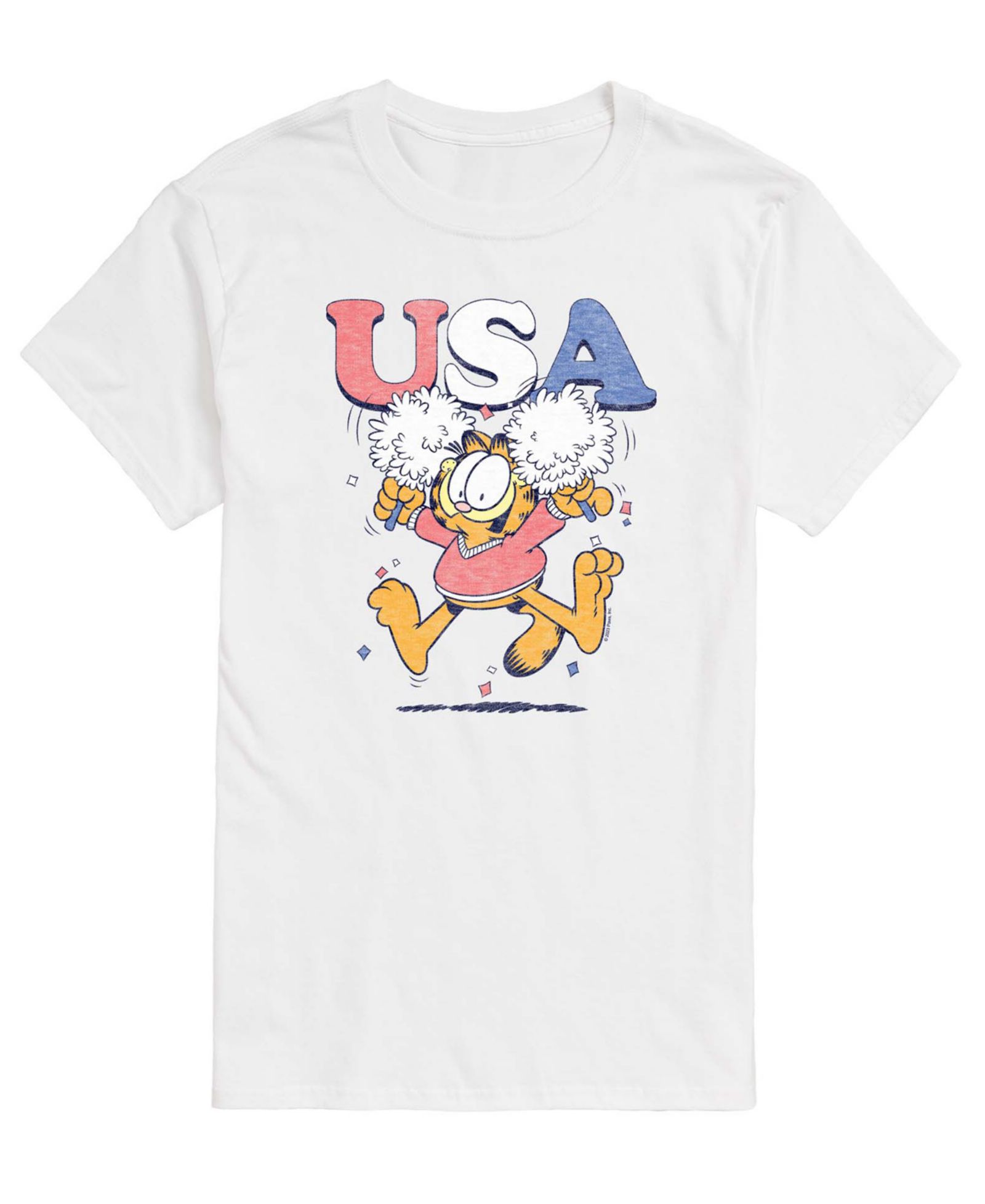 AIRWAVES Men's Garfield USA Cheer Short-Sleeve Graphic T-Shirt