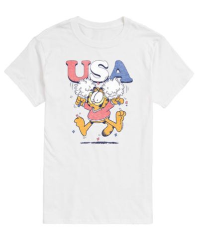 AIRWAVES Мужская футболка Garfield USA Cheer с коротким рукавом