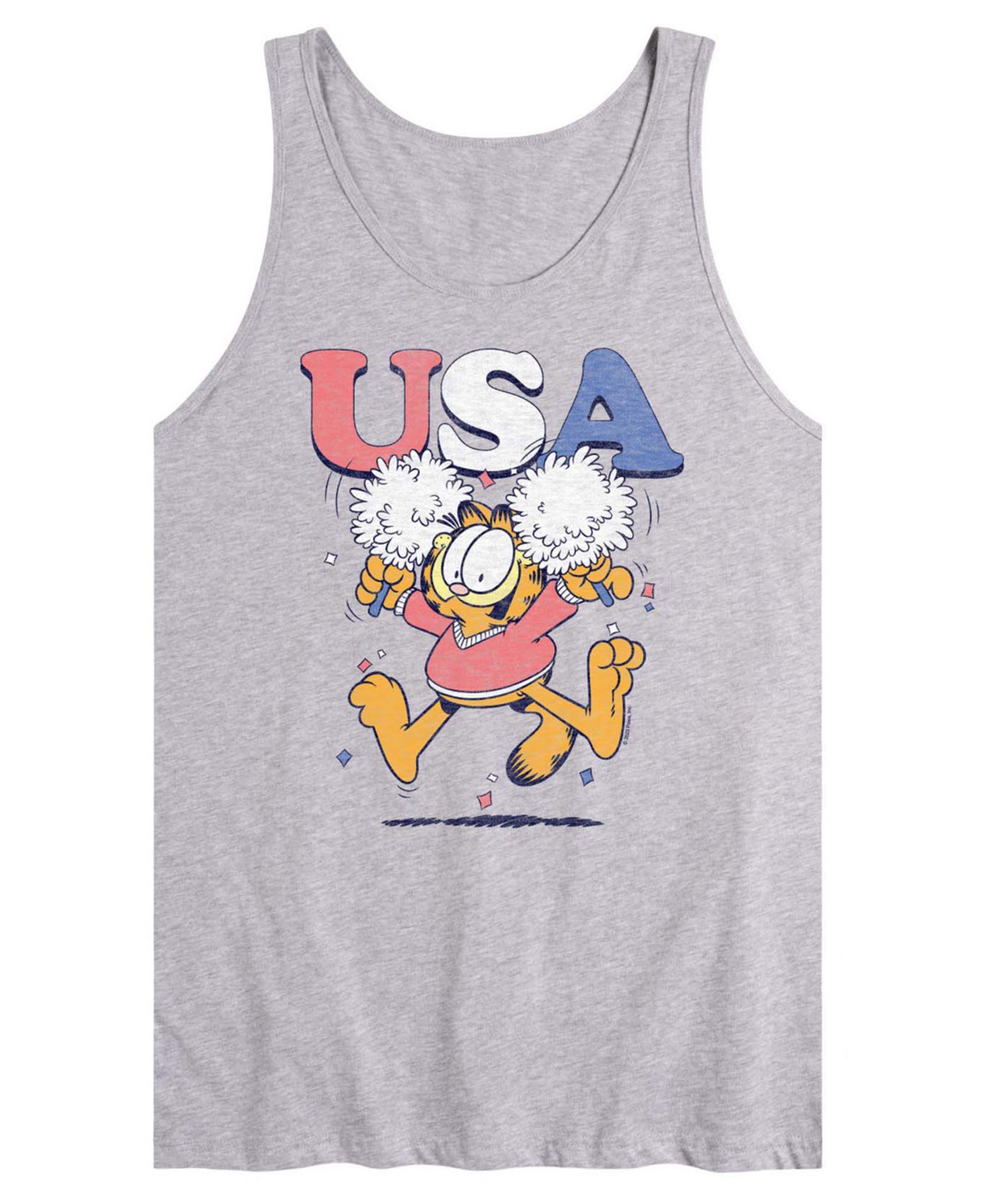 AIRWAVES Men's Garfield USA Cheer Sleeveless Graphic Tank Top