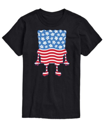 Мужская футболка AIRWAVES SpongeBob SquarePants Silhouette Stars Stripes Short-Sleeve Graphic T-Shirt
