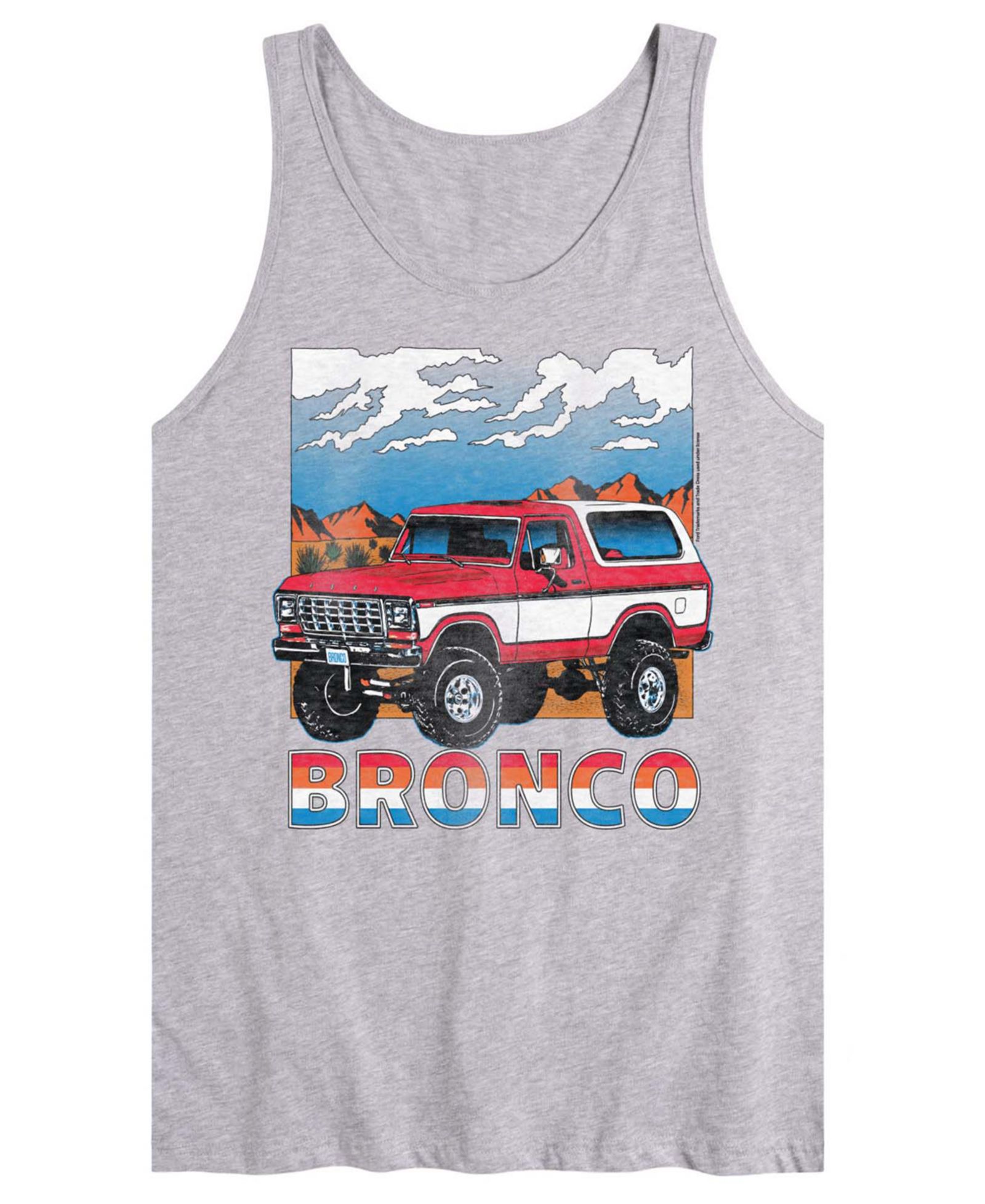 AIRWAVES Men's Ford Bronco Mountain View Sleeveless Graphic Tank Top