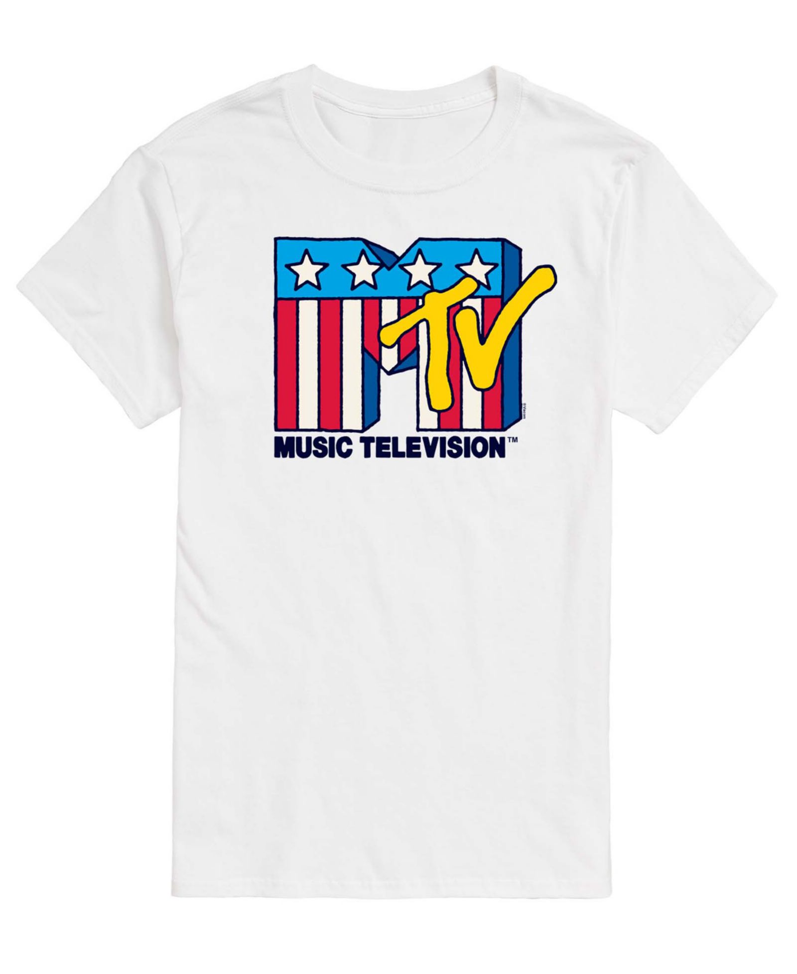 AIRWAVES Мужская футболка с принтом MTV USA Flag