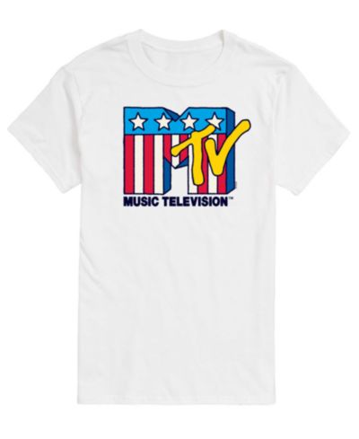 AIRWAVES Мужская футболка с принтом MTV USA Flag