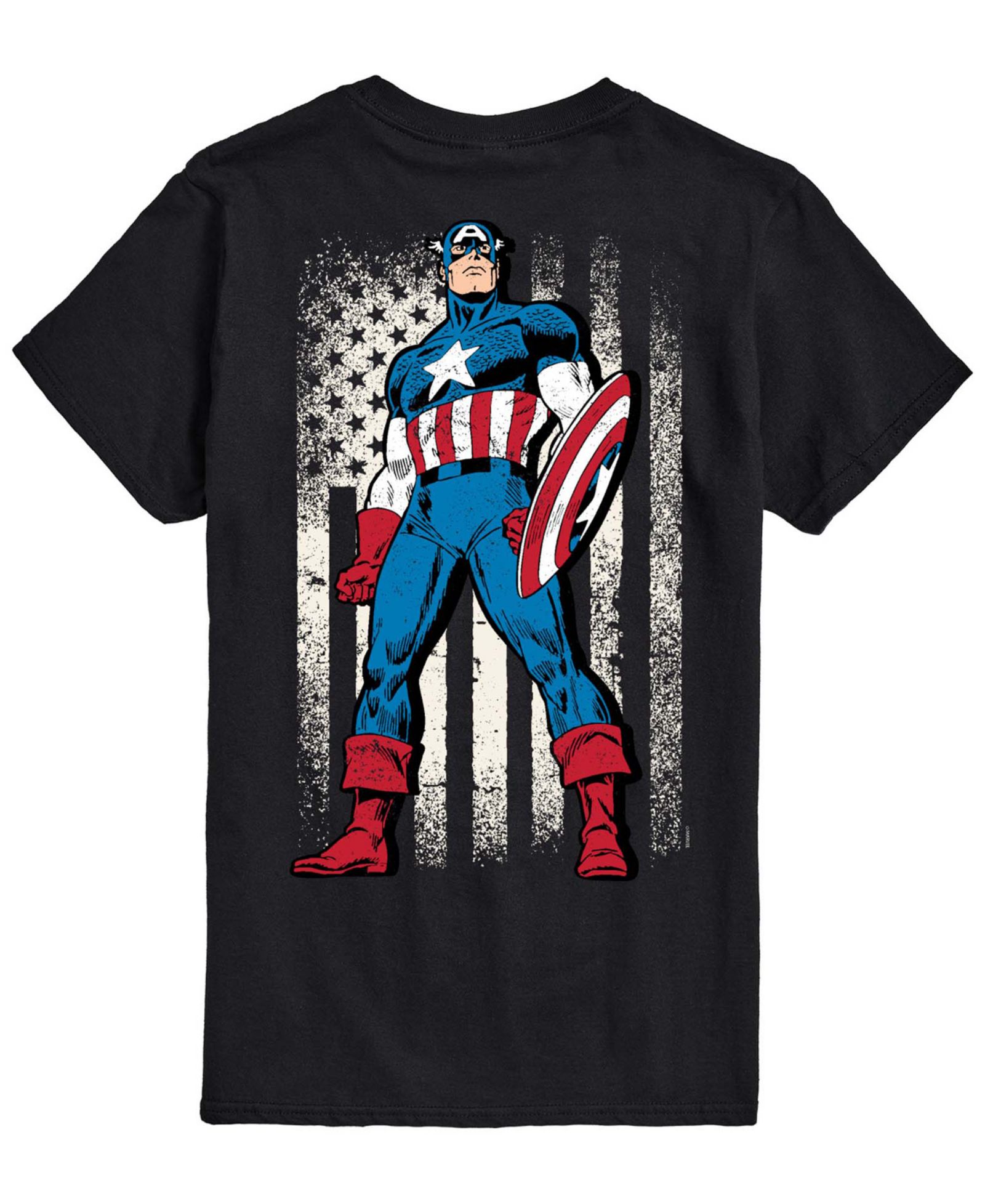 Мужская футболка AIRWAVES Captain America Flag Retro с коротким рукавом и графикой