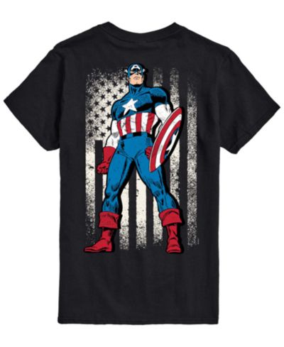 Мужская футболка AIRWAVES Captain America Flag Retro с коротким рукавом и графикой