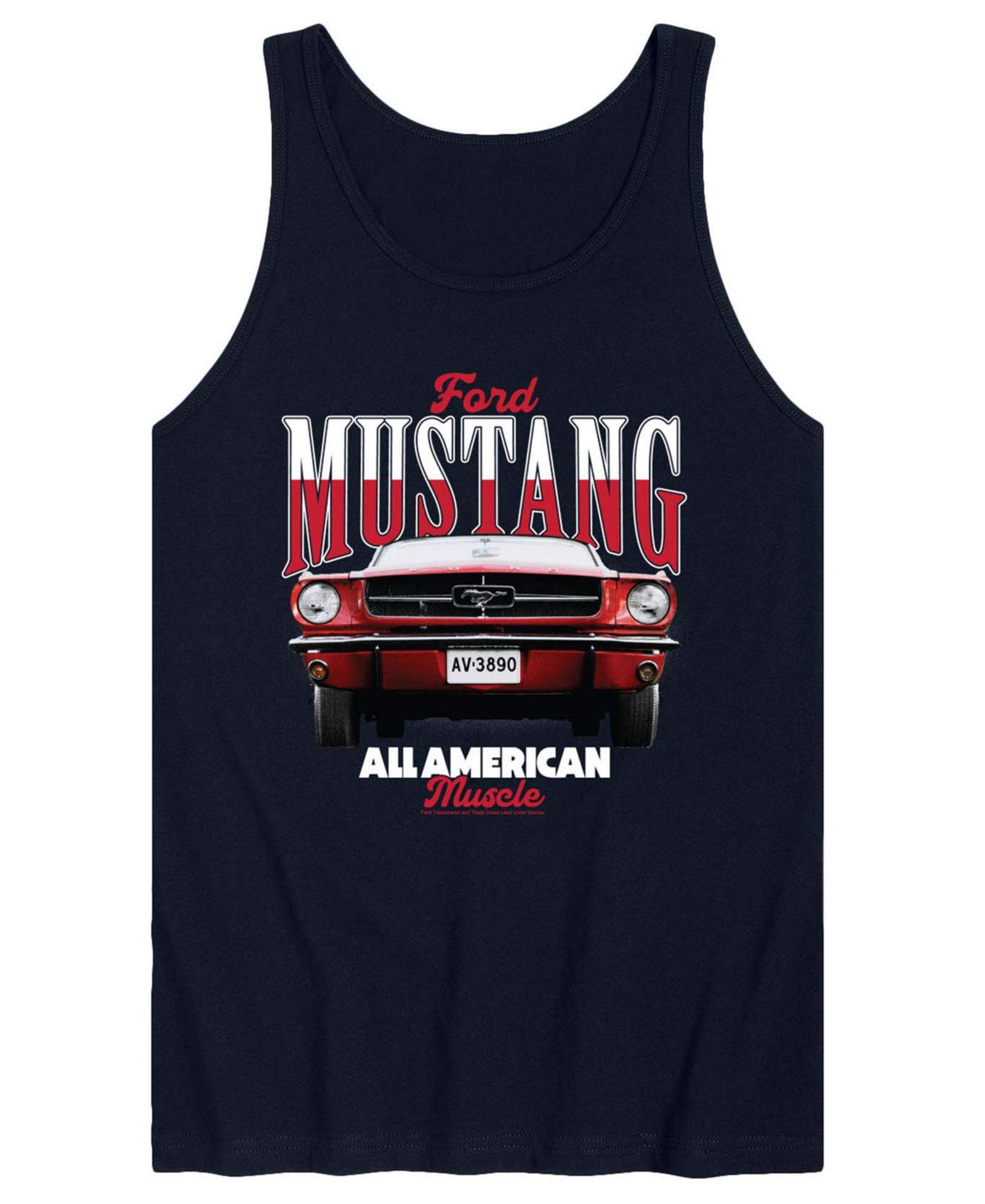 AIRWAVES Men's Ford 1965 Mustang Sleeveless Graphic Tank Top