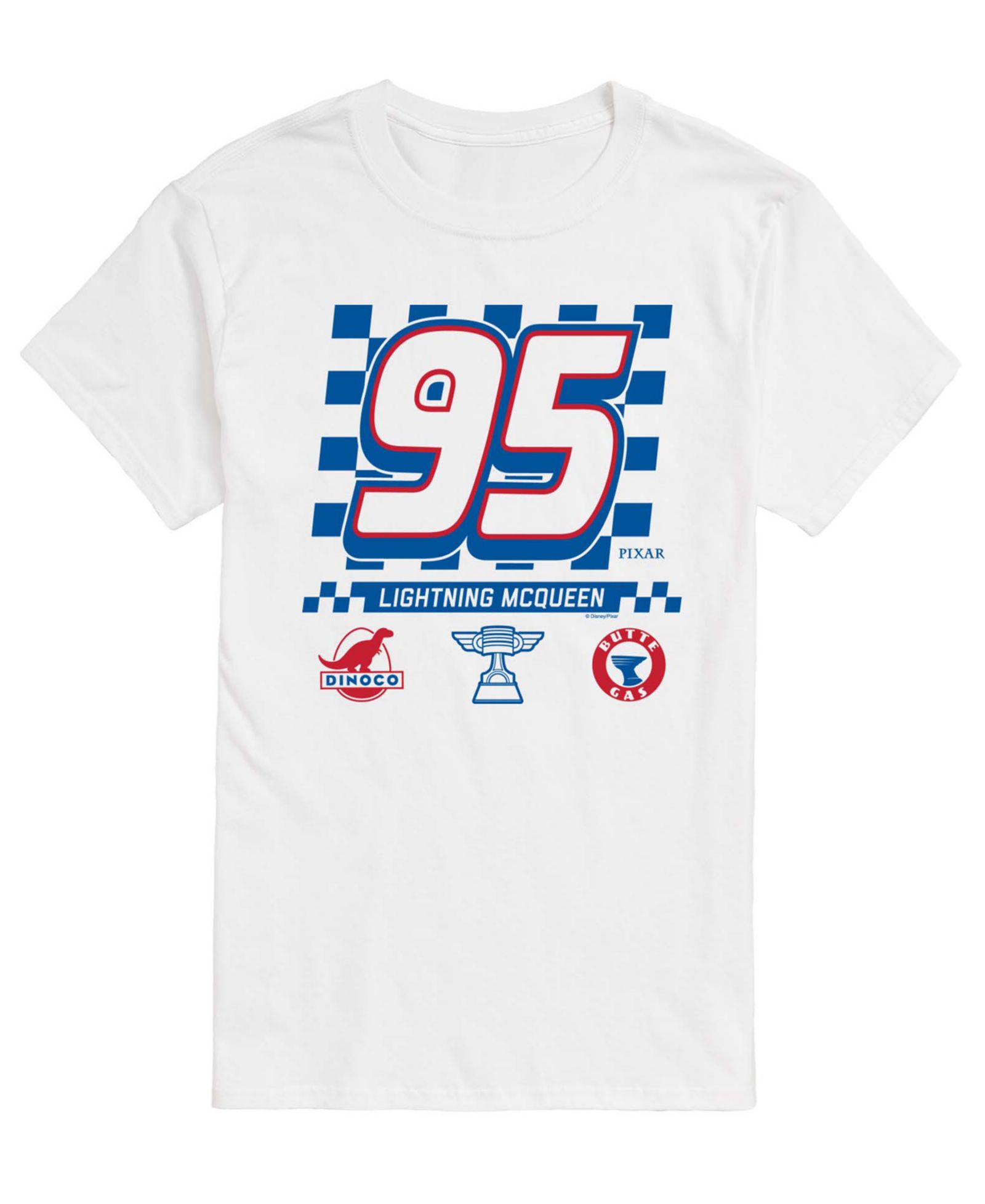 AIRWAVES Men's Cars Lightning McQueen Jersey Short-Sleeve Graphic T-Shirt