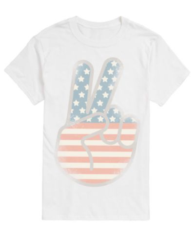 Мужская футболка AIRWAVES Flag Peace Sign Tonal Washed с графическим принтом и коротким рукавом