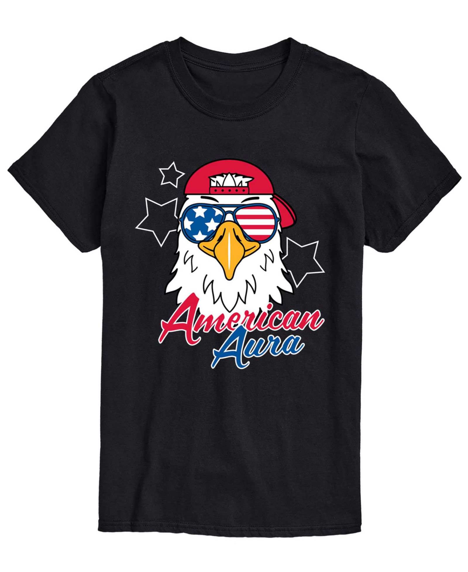 AIRWAVES Мужская футболка с принтом American Aura Eagle