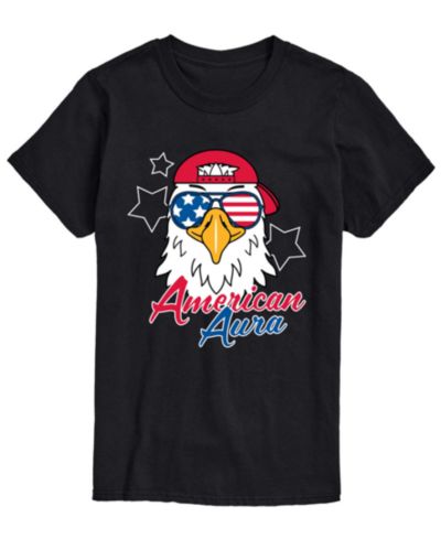 AIRWAVES Мужская футболка с принтом American Aura Eagle