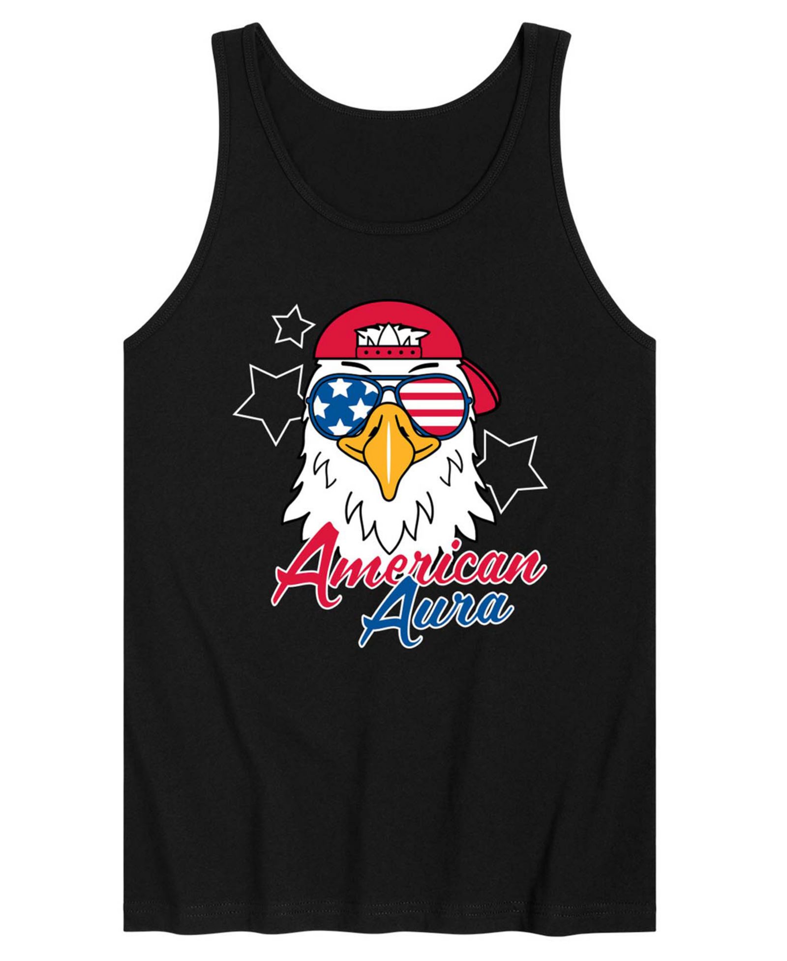 AIRWAVES Мужской топ без рукавов American Aura Eagle Graphic