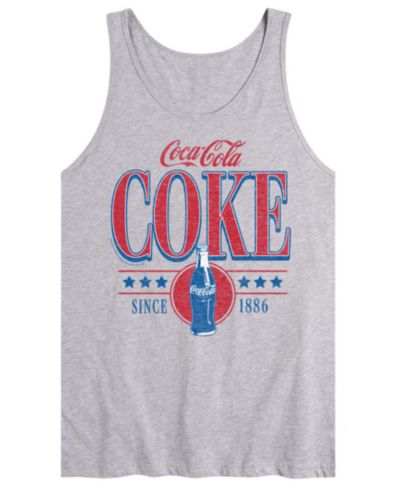 AIRWAVES Men's Coca-Cola 90s Collegiate Design Sleeveless Graphic Tank Top
