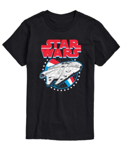 AIRWAVES Мужская футболка Star Wars Millennium Falcon Americana с коротким рукавом и графическим принтом