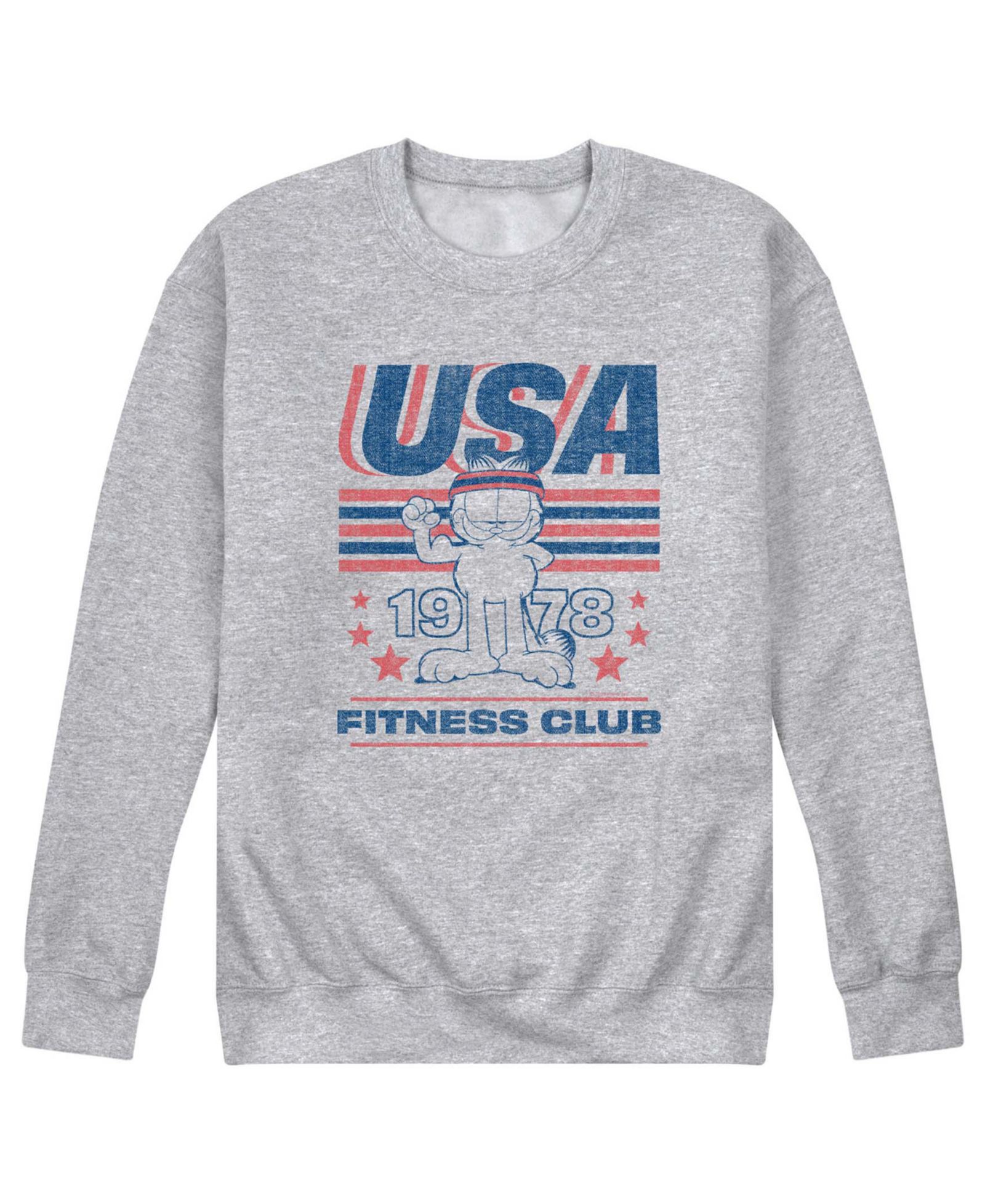 AIRWAVES Men's Garfield USA Fitness Crew Fleece Sweatshirt
