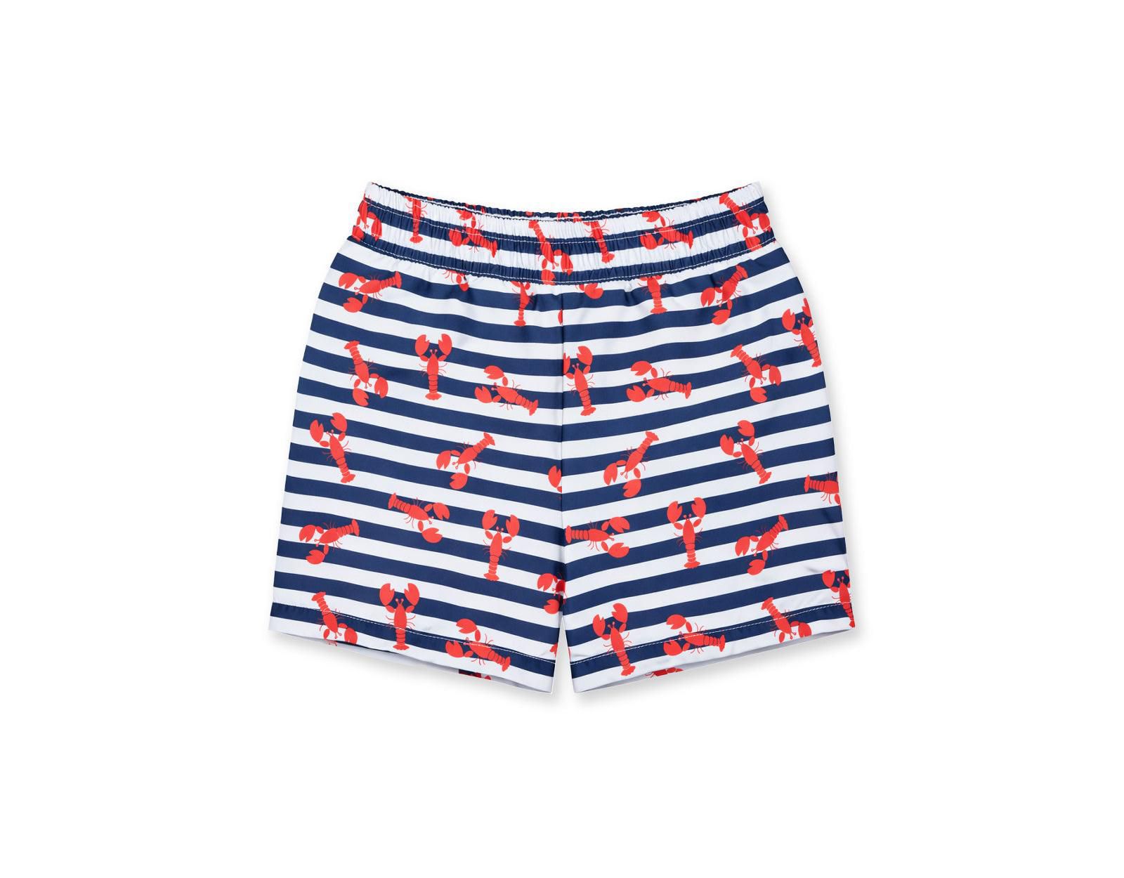 Florence Eiseman Toddler Boys Lobster Print Swim Trunk