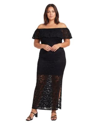 Женское платье макси Bodycon с кружевом и разрезом сбоку от 24seven Comfort Apparel