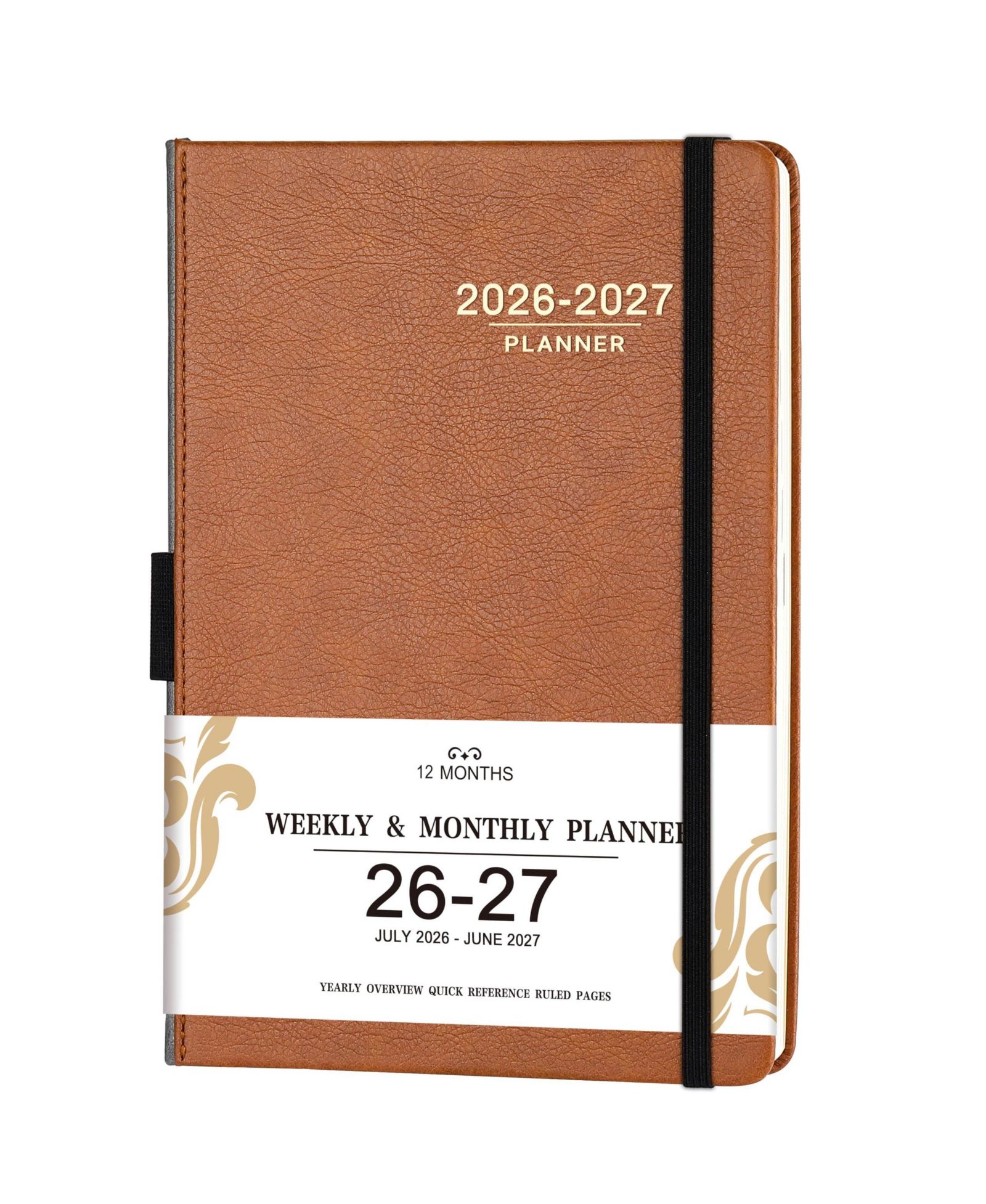 GNUADZ Planner 2026-2027 Weekly Monthly Leather Agenda
