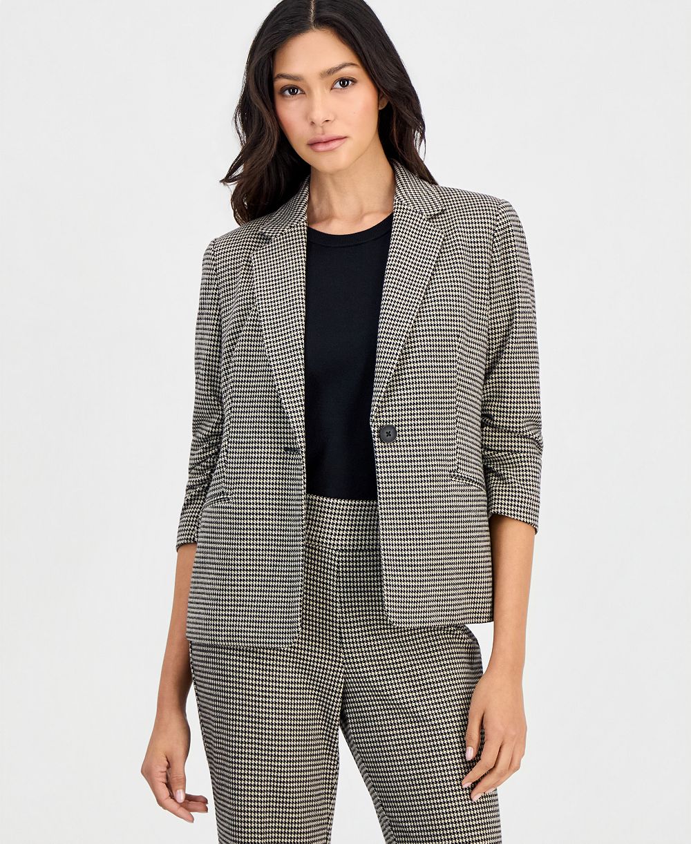 Блейзер Anne Klein Essentials Petite Houndstooth