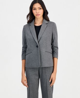 Блейзер Anne Klein Essentials Petite Ponte Scrunch-Sleeve