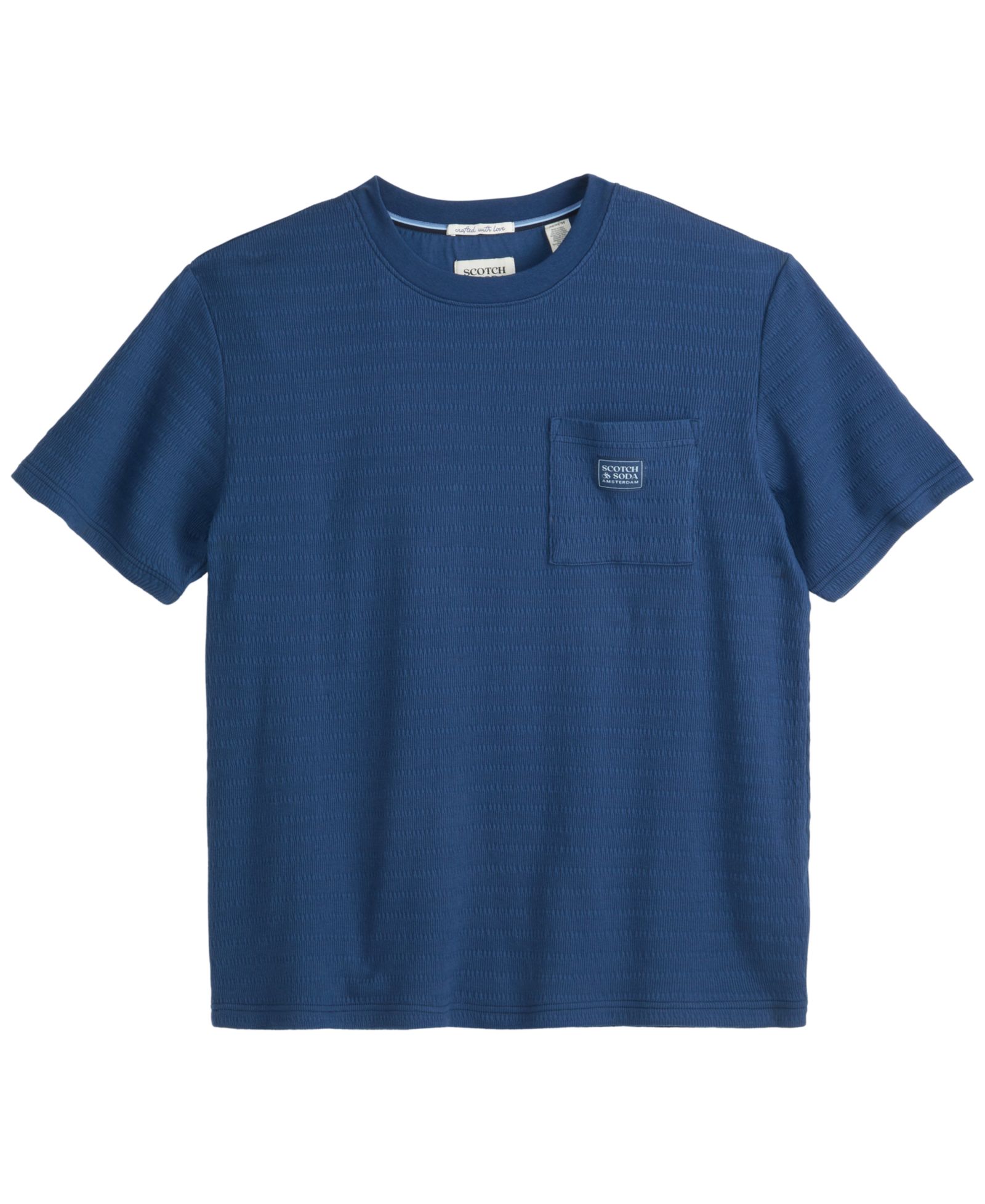 SCOTCH & SODA Men's Seersucker Chest Pocket T-shirt