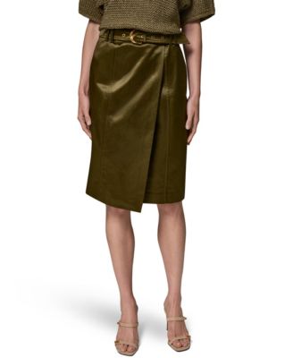 Женская юбка Donna Karan New York из хлопковой ткани с поясом