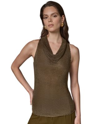 Donna Karan New York Женский свитер с вырезом лодочкой без рукавов
