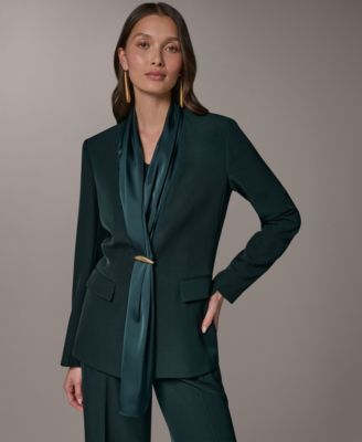 Женский блейзер с воротником-шарфом Donna Karan New York