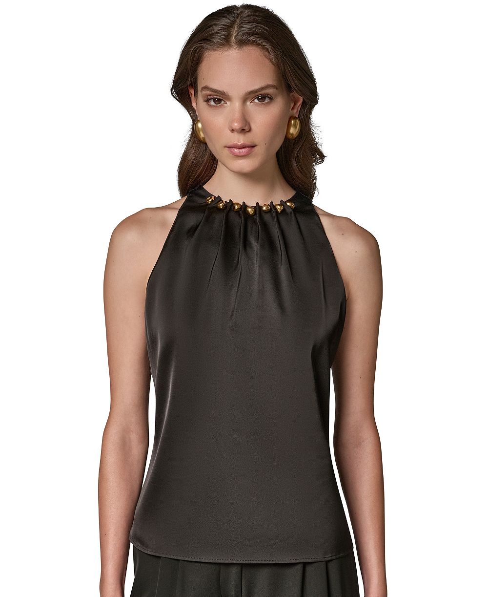 Donna Karan New York Women's Crewneck Sleeveless Top