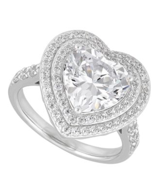 Кольцо Arabella White Cubic Zirconia в серебре Sterling Silver Rhodium