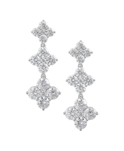 Серьги-подвески Arabella с белым кубическим цирконием (30 ct. t.w.) в стерлинговом серебре