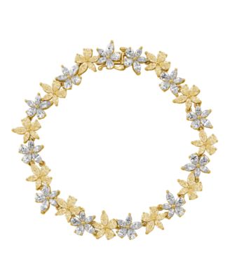 Arabella Yellow & White Cubic Zirconia (21.04 ct. t.w.) Bracelet in 14k Yellow Gold-Plated Sterling Silver