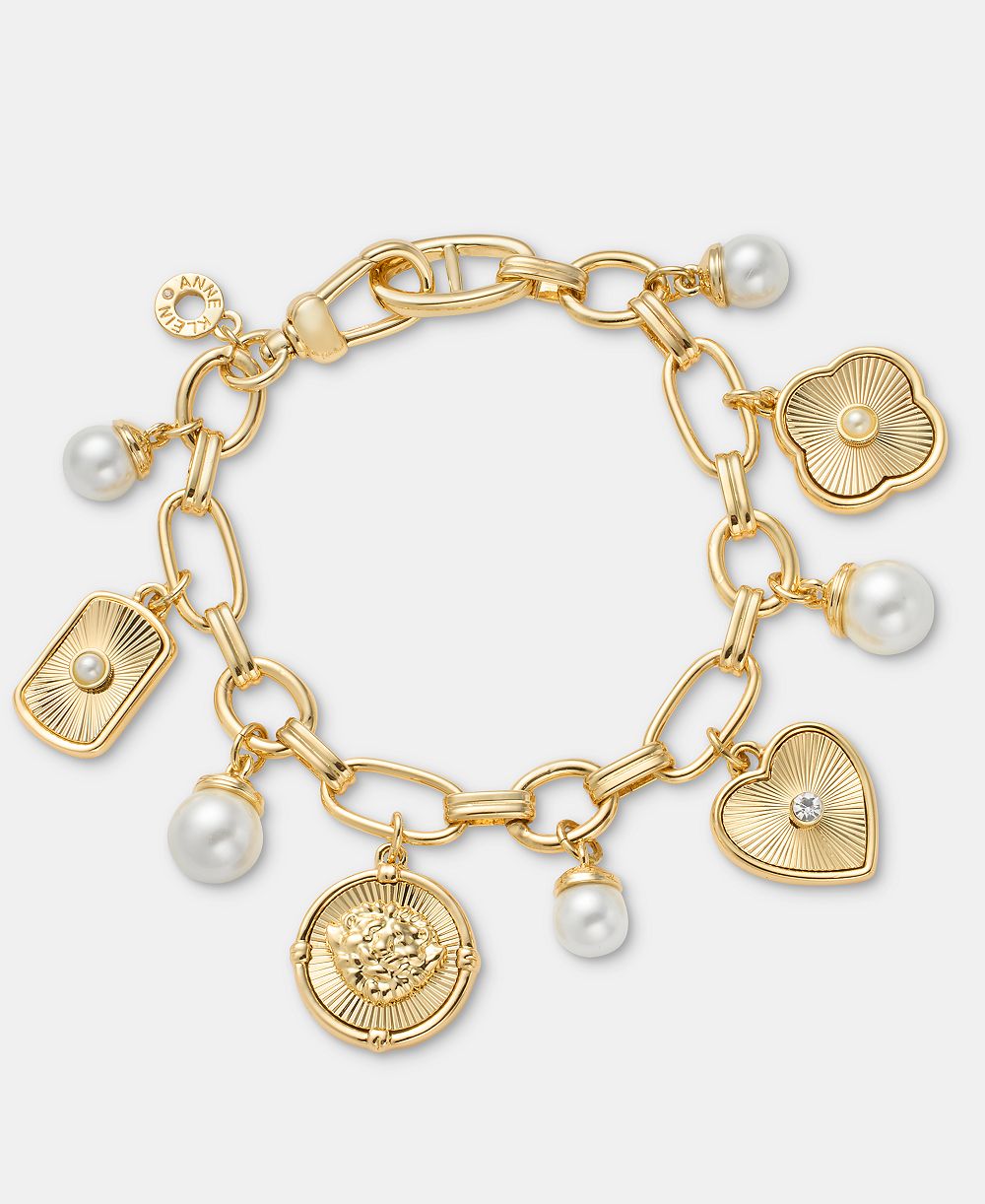 Браслет Anne Klein с мотивом из кристаллов и имитации жемчуга