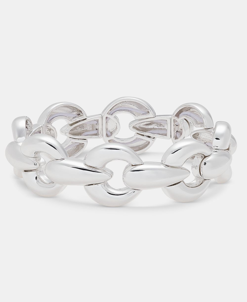 Anne Klein эластичный браслет с объемными звеньями