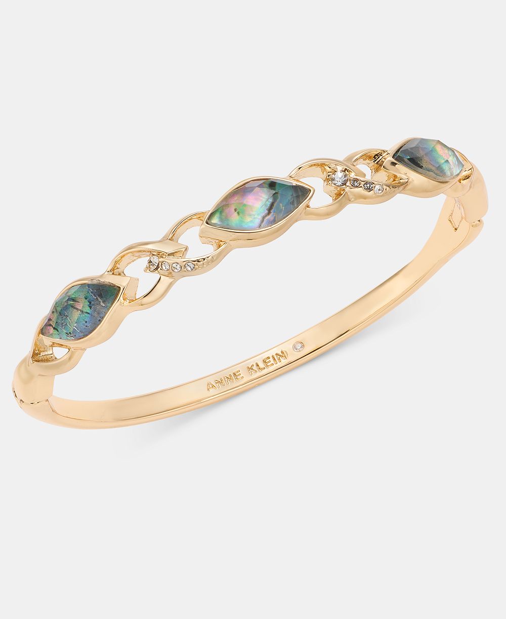 Anne Klein Браслет Pavé & Navette с перламутром abalone